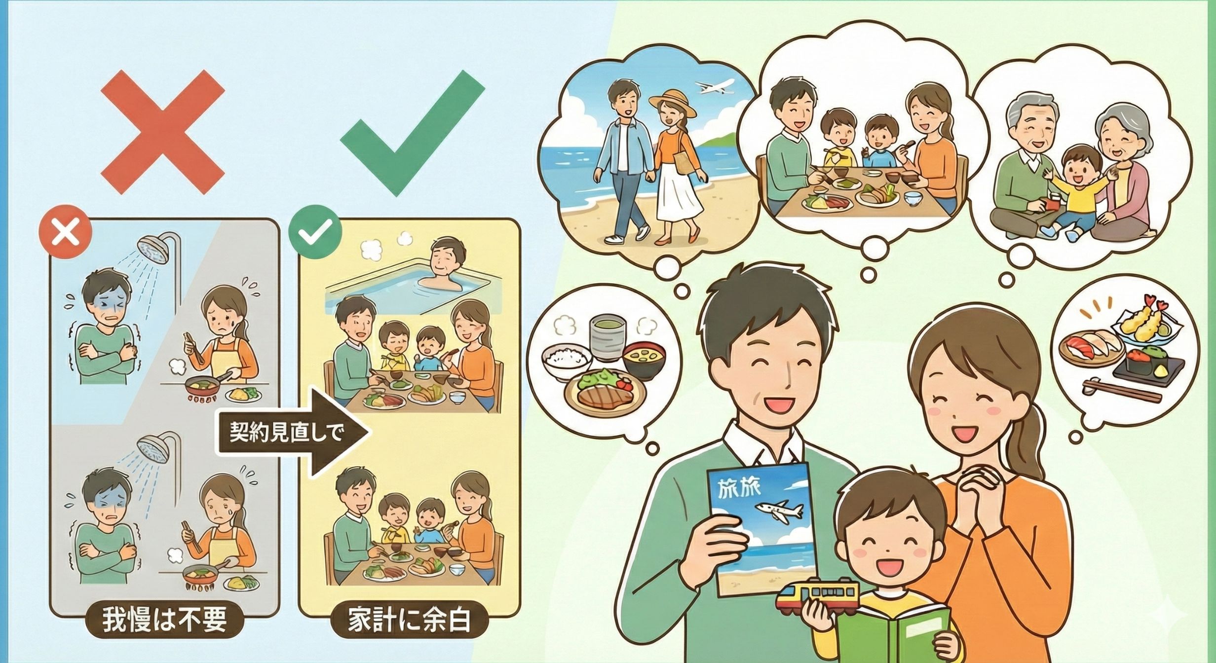 我慢しなくても家計に余裕が生まれるから